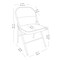 1 Piece Black Polyester Chair Cover for Classic Folding Seating